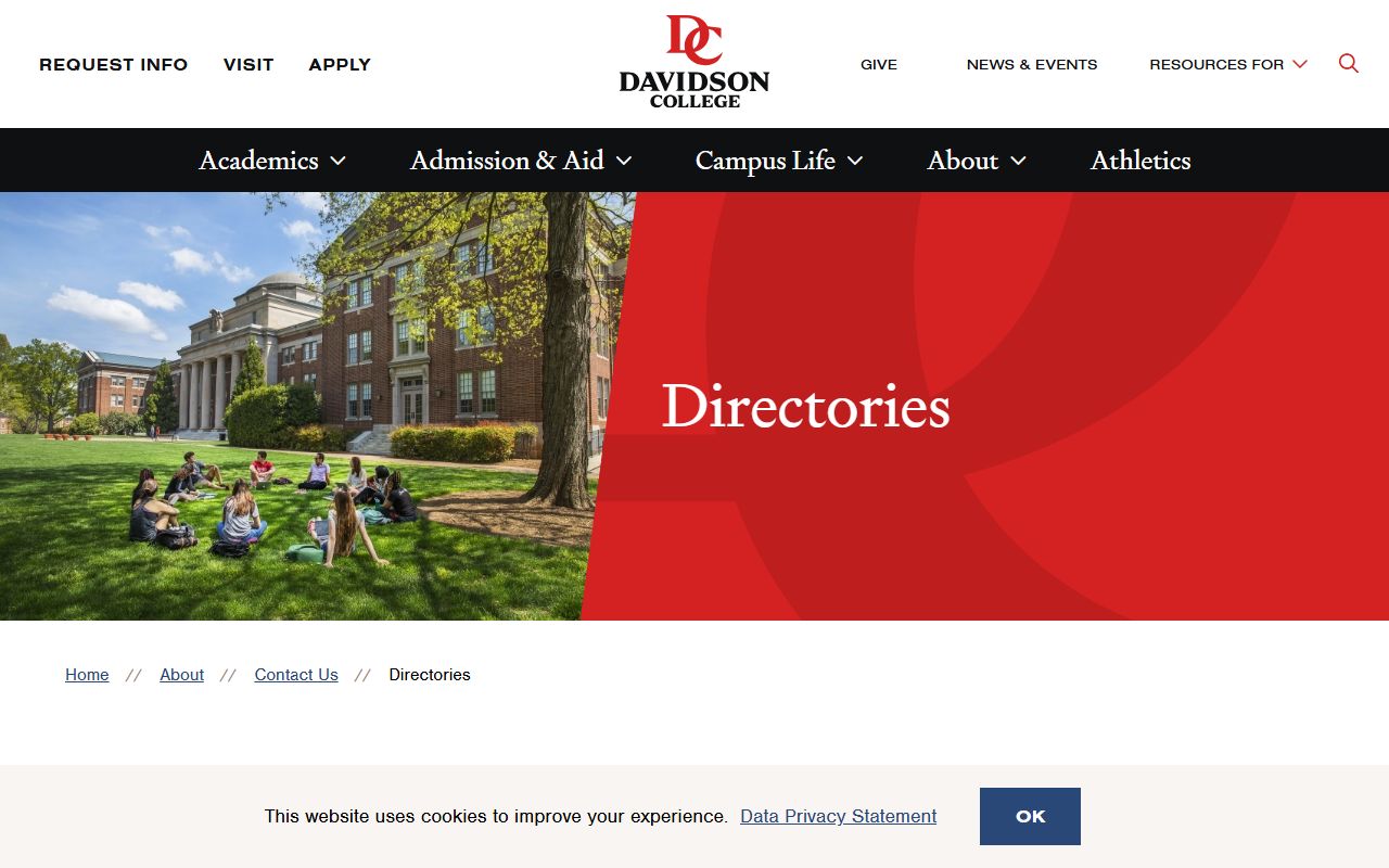 Cornelius phone numbers Davidson College directory source